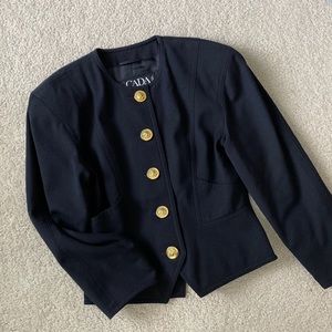 Vintage ESCADA Navy Blazer Small